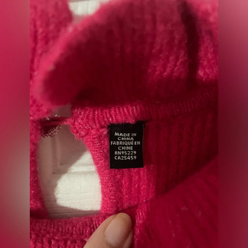NWT Ted Baker London Pippalee Frill Detail Bright Pink Sweater